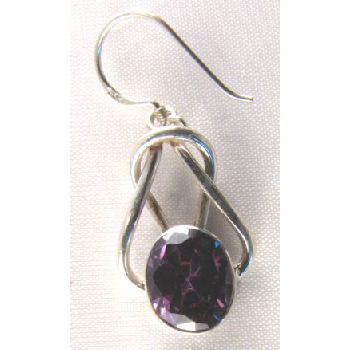 PE-131B Amethyst Knot Earring